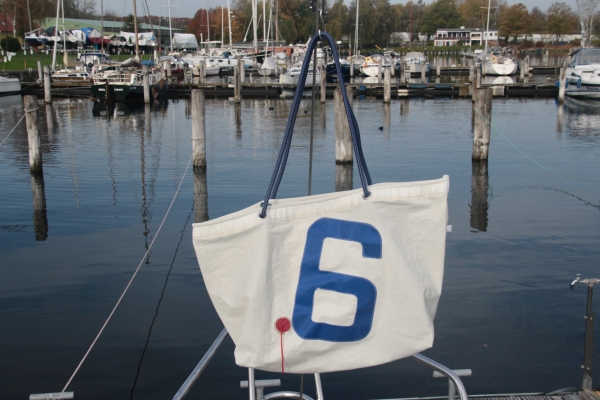 Segeltuchtasche große Beachtasche blauer 6